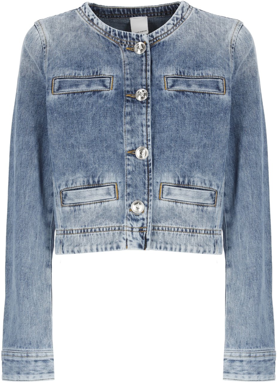 Pinko Coats Denim Blauw