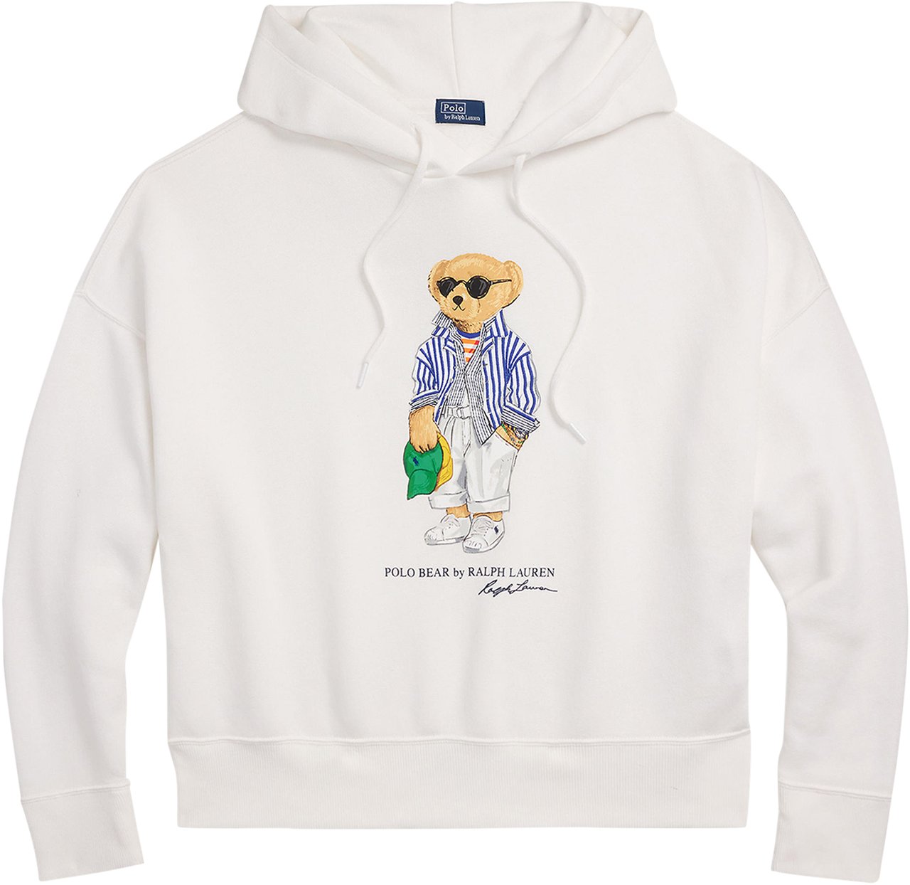 Ralph Lauren Polo Bear fleece hoodie Wit