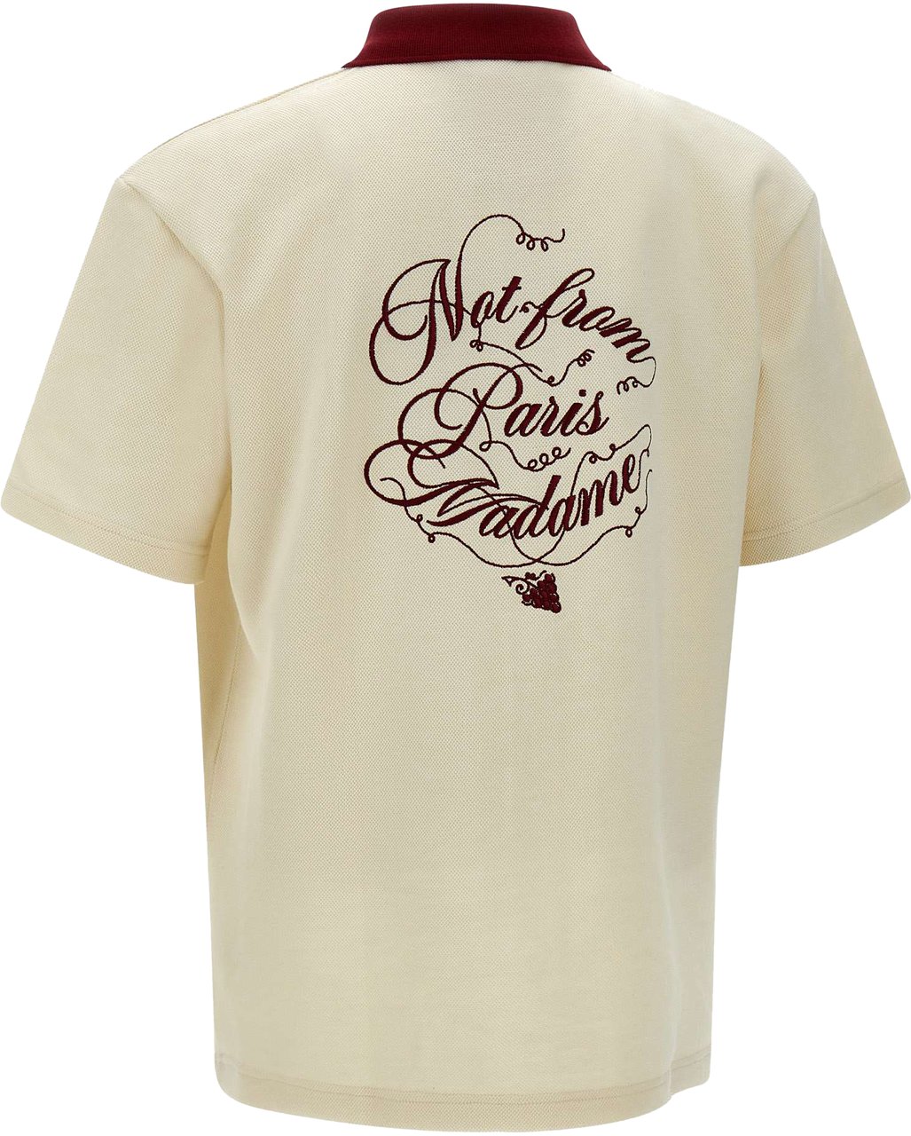 Drôle de Monsieur Heren Chemise Slogan Vignes Polo Wit Wit