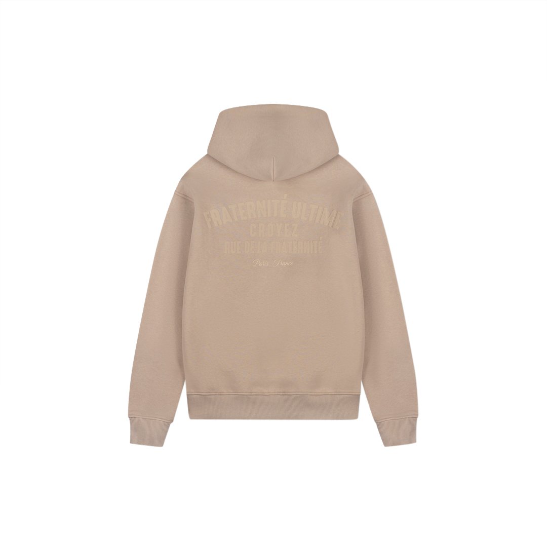 Croyez Croyez Fraternité Zip Hoodie Beige