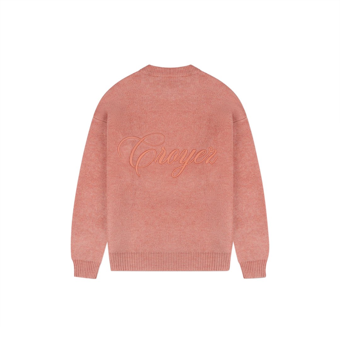 Croyez Croyez Script Knit Sweater Rood