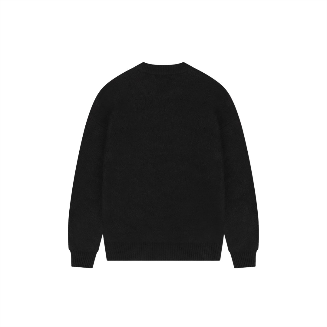 Croyez Croyez Heart Knit Sweater Zwart