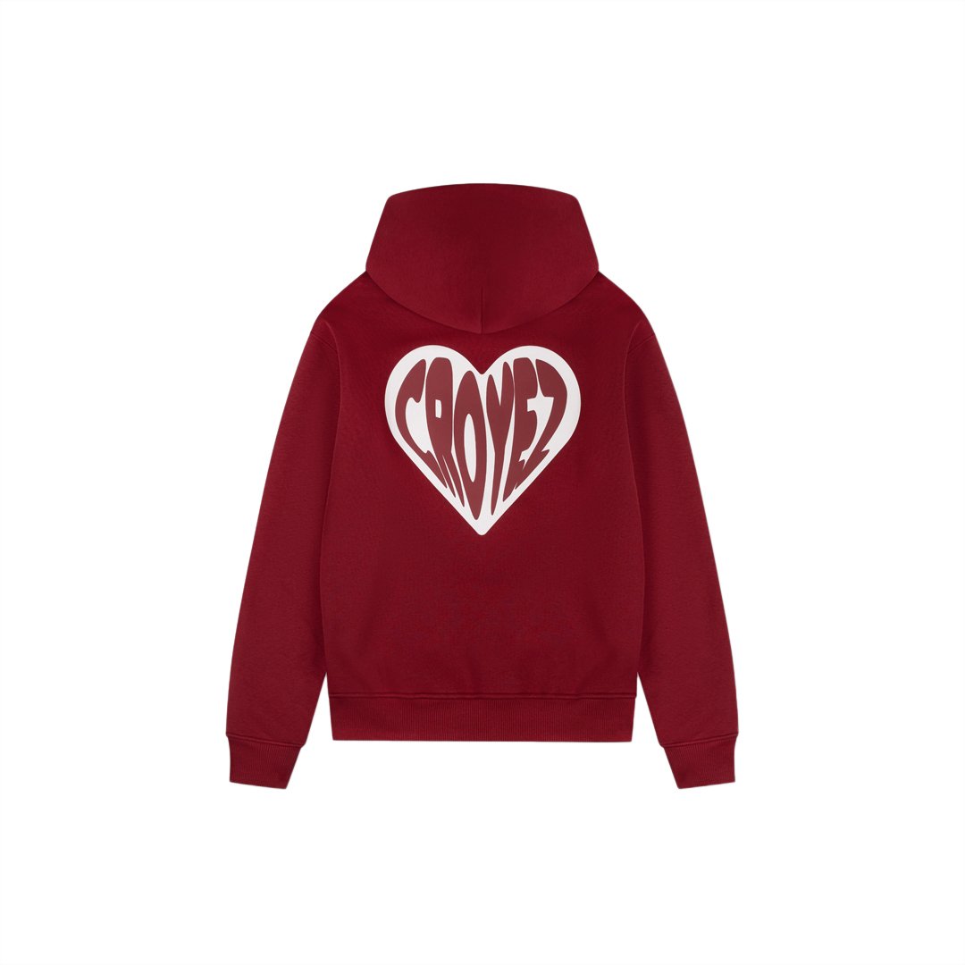 Croyez Croyez Puffed Heart Hoodie Rood
