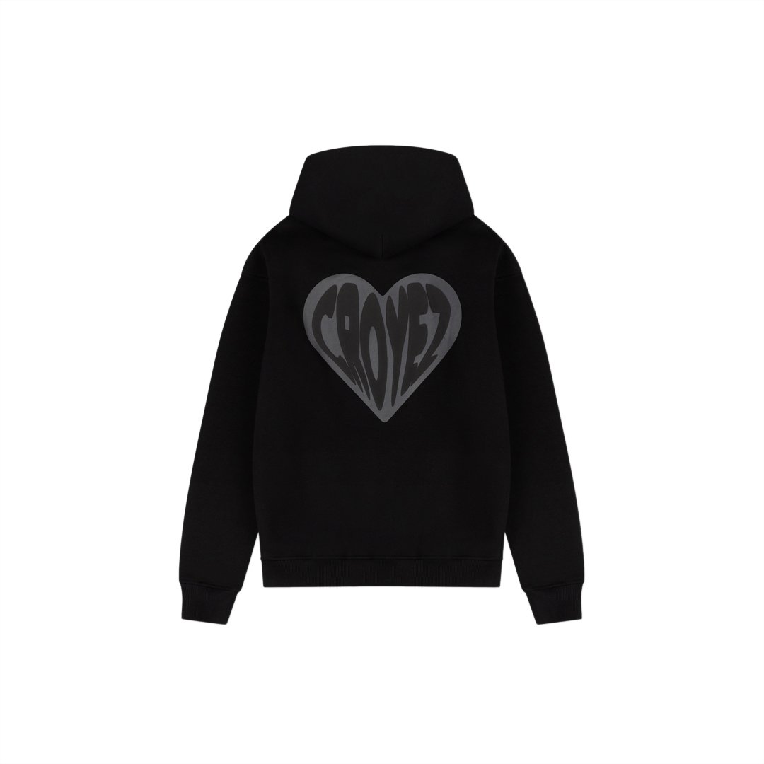 Croyez Croyez Puffed Heart Hoodie Zwart