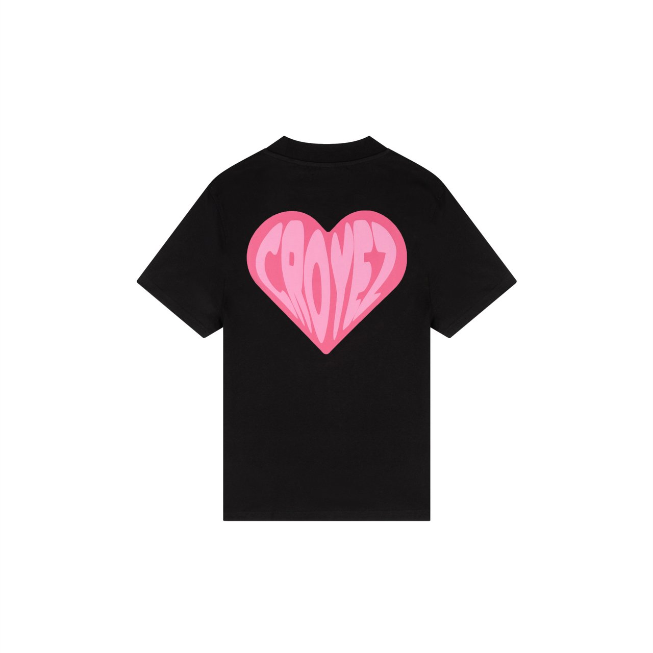 Croyez Croyez Puffed Heart T-Shirt Zwart