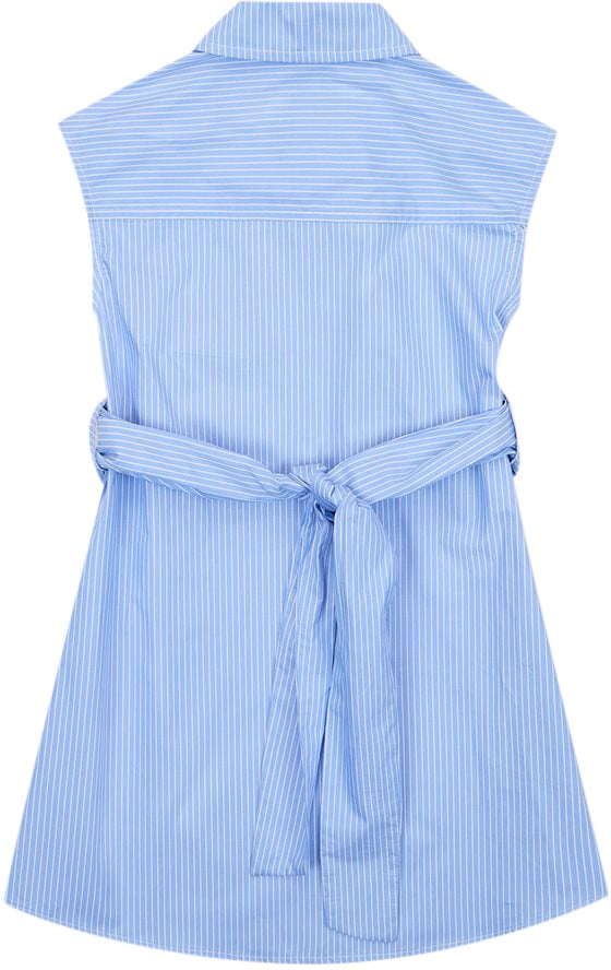 Iceberg KIDS - Sleeveless shirt dress in light blue fabric Blauw