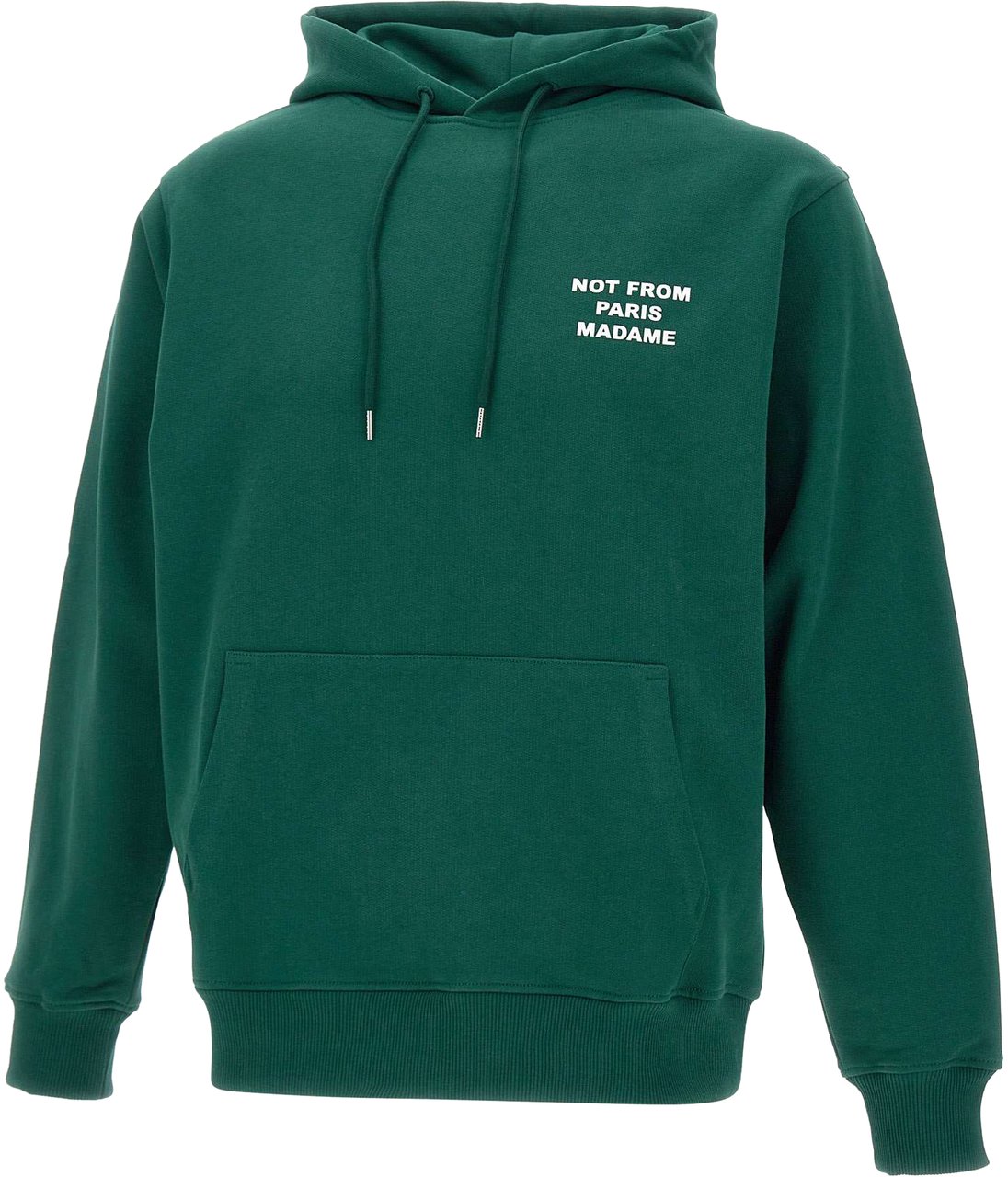 Drôle de Monsieur Heren Slogan Hoodie Groen Groen