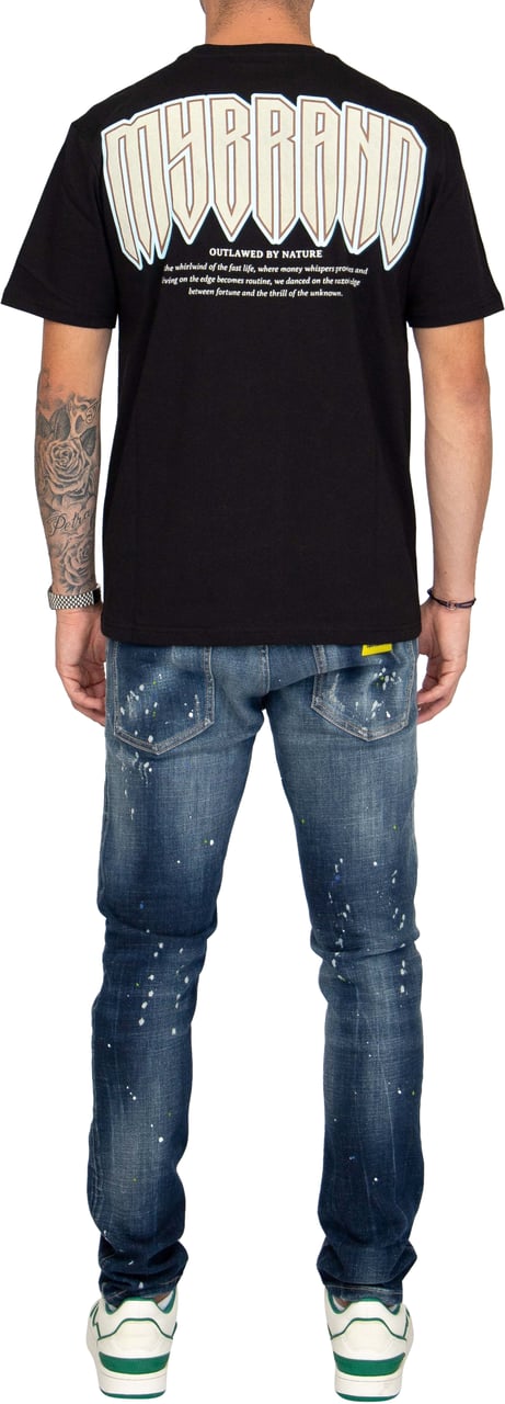 My Brand Full back MB print | BLACK Zwart