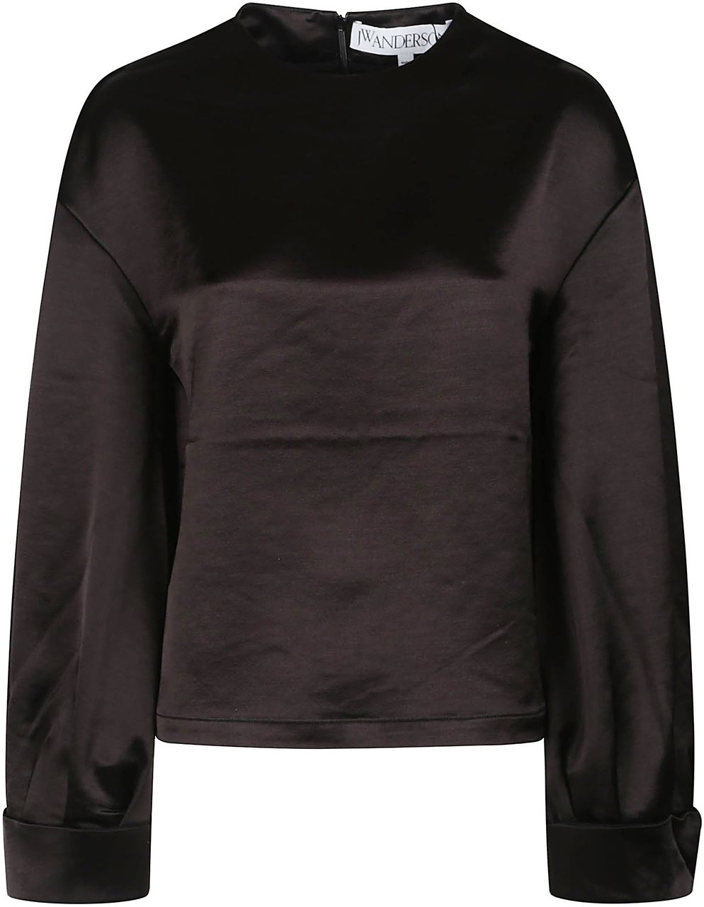 J.W. Anderson Twisted Sleeve Top Black Zwart