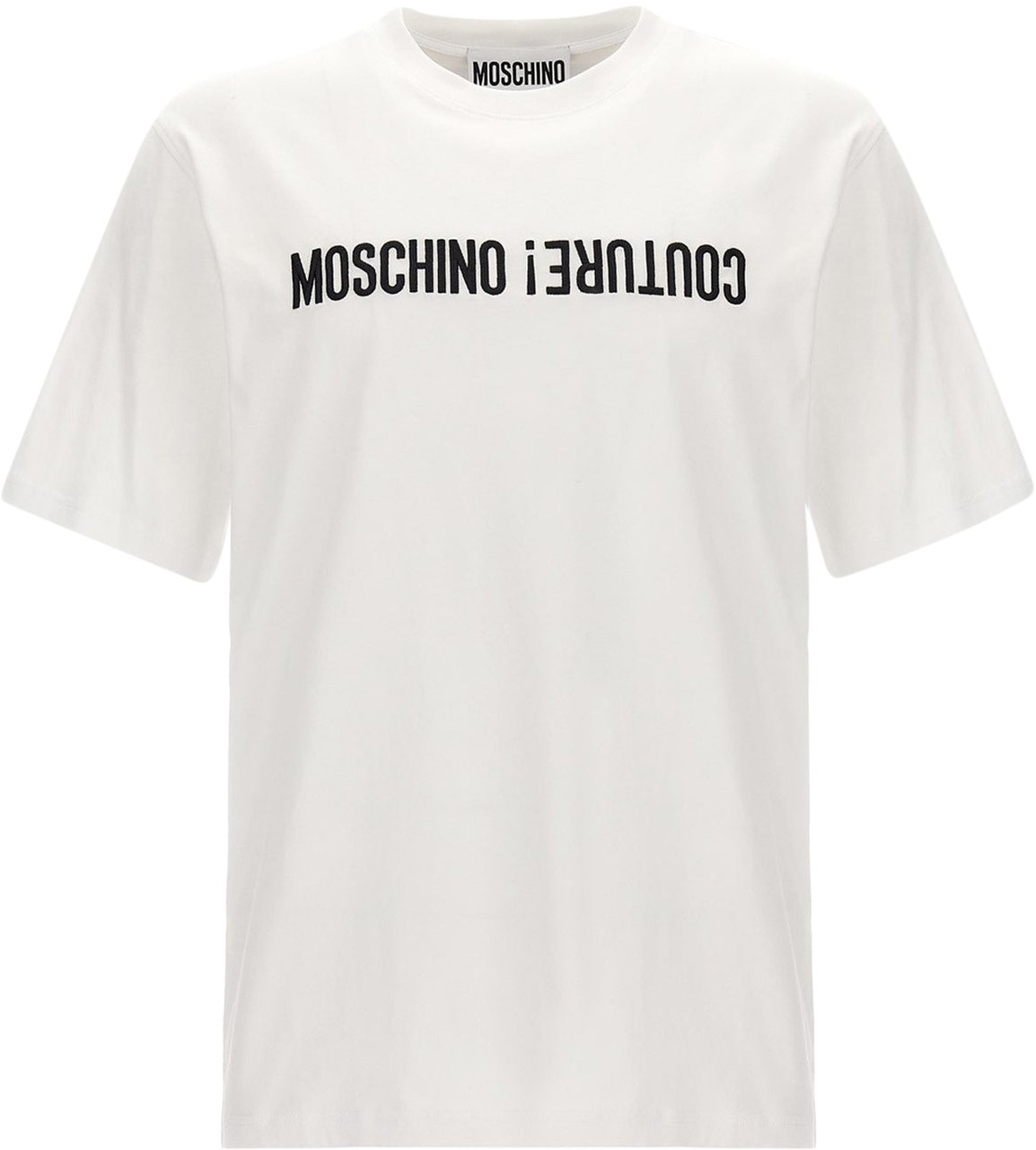 Moschino Moschino Upside Down Logo T-shirt Wit