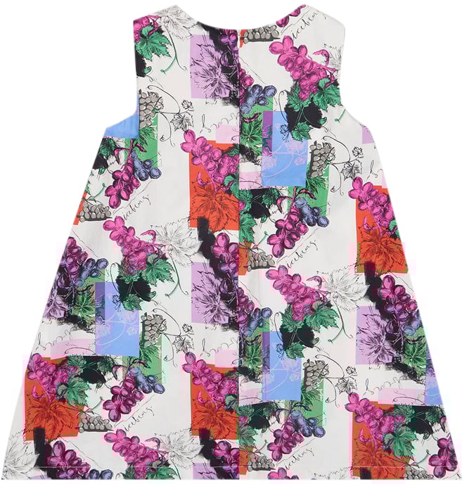 Iceberg KIDS - Sleeveless Empire Dress with Allover Multicolor Print Divers