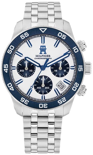 Tommy Hilfiger Tommy Hilfiger TH1792157 Horloge Heren Zilverkleurig Chronograaf 41mm Zilver