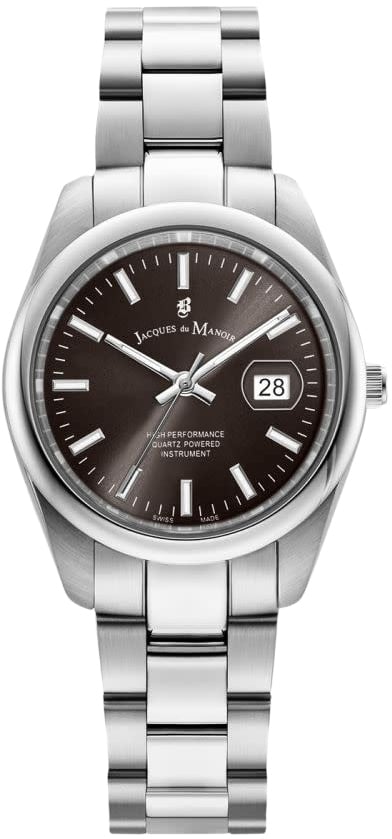 Jacques du Manoir Jacques du Manoir Horloge JWL03803 Inspiration Allure Staal met Bruine Wijzerplaat 32mm Divers