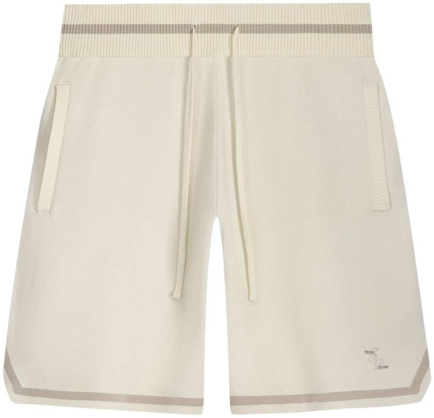 Filling Pieces Broeken Knit Short Classic Wit