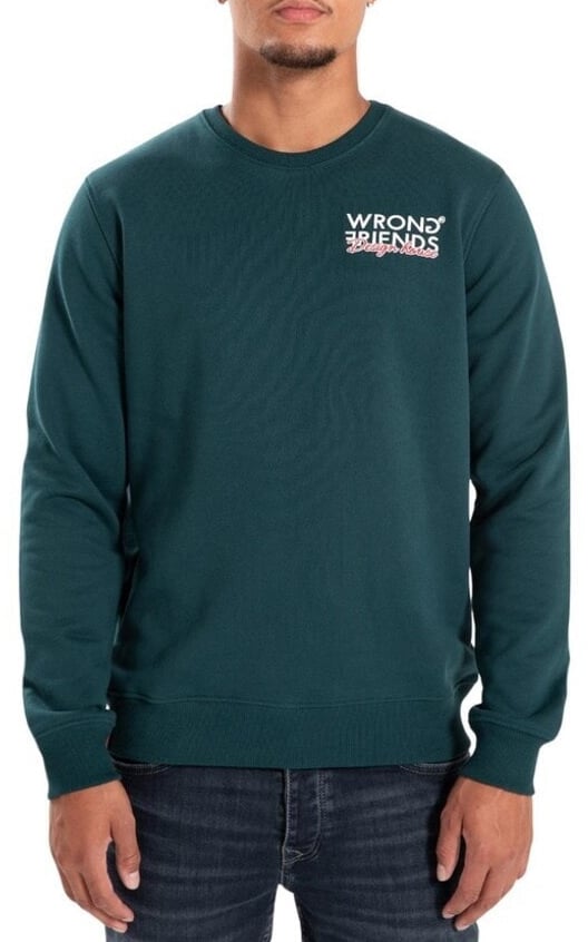 Wrong Friends TAOS SWEATER - TEAL Zwart