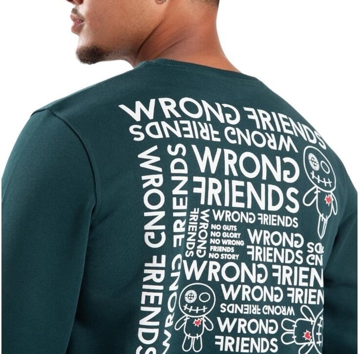 Wrong Friends TAOS SWEATER - TEAL Zwart