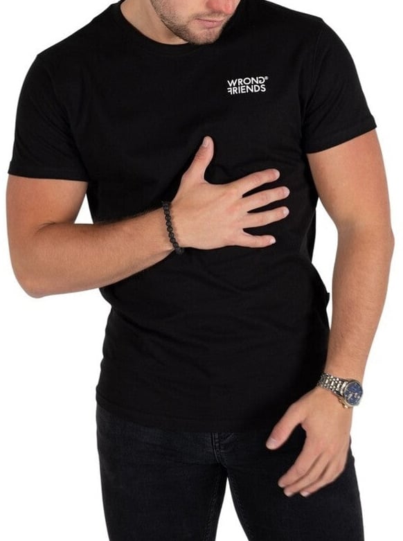 Wrong Friends VERONA T-SHIRT - BLACK Zwart