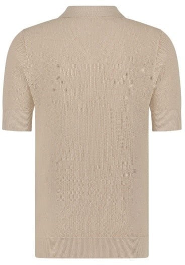 Aeden Bruces Knit Polo Summer Sand Beige