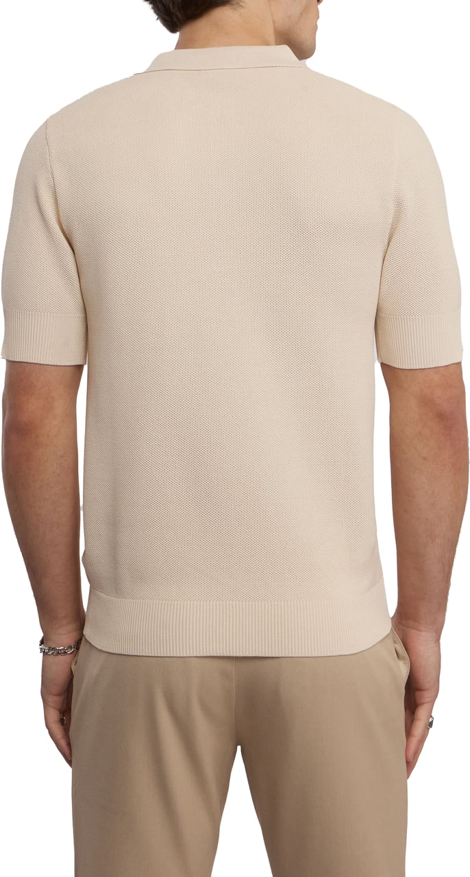 Aeden Bruces Knit Polo Summer Sand Beige
