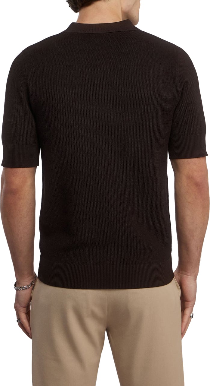 Aeden Bruces Knit Polo Ganache Bruin