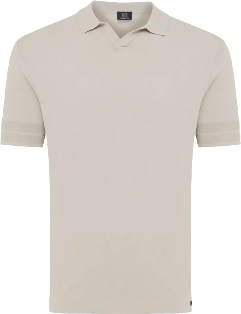 Genti Polo No Button Cool Dry Beige Beige