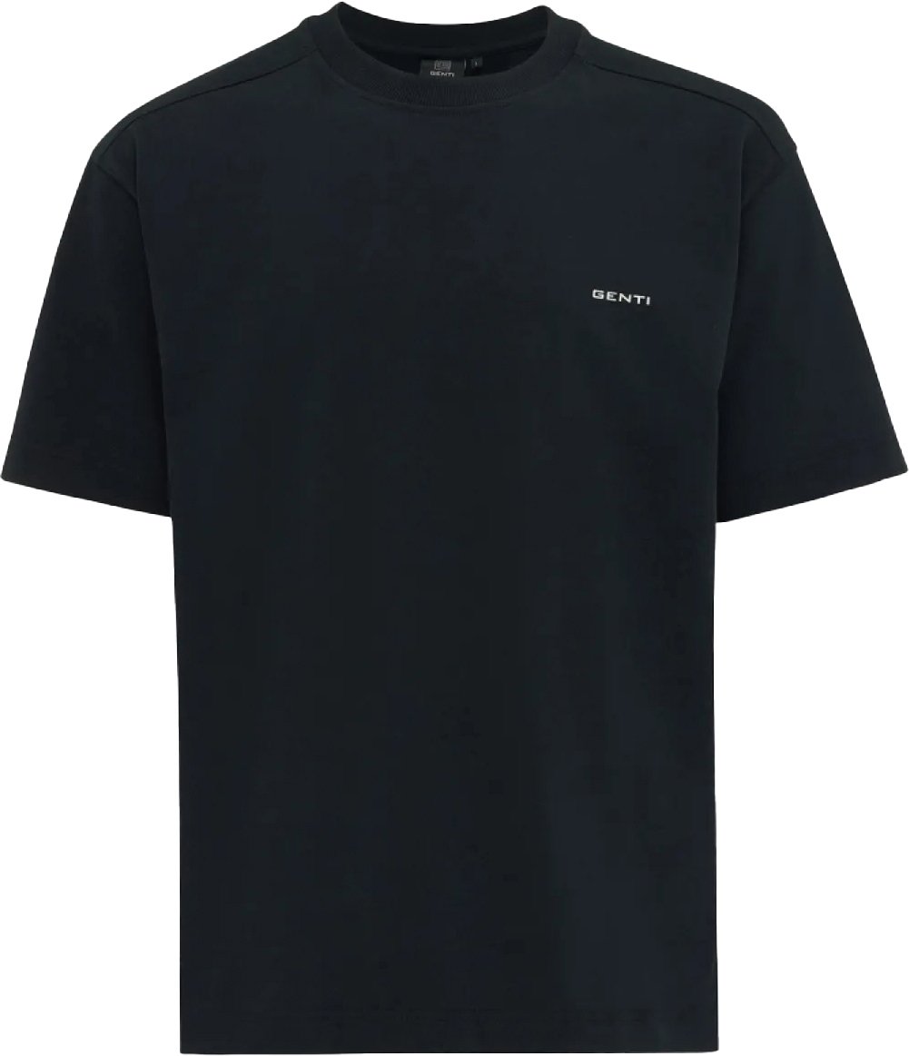 Genti T-shirt Heavy Cotton Zwar Zwart