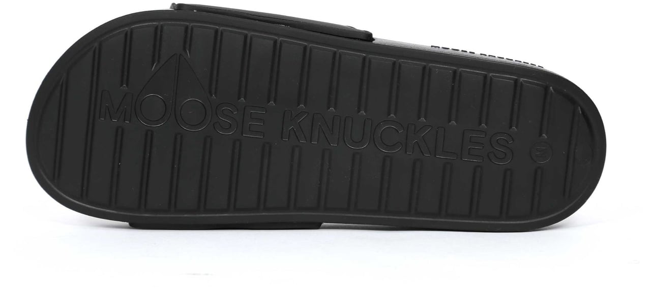Moose Knuckles Logo Icon Sport Slides Black Zwart