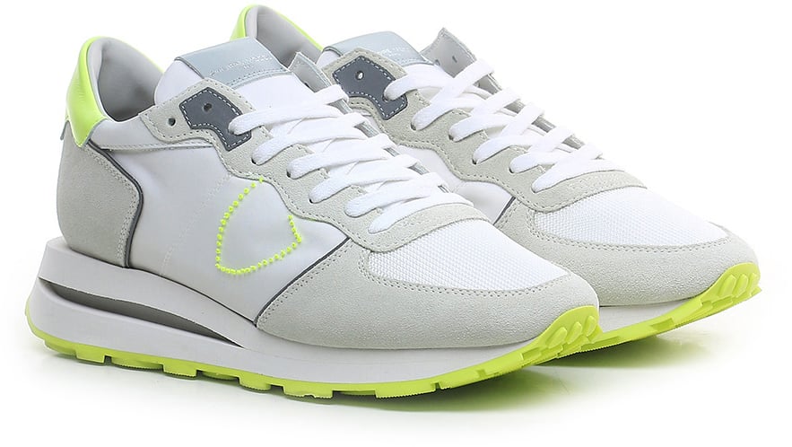 Philippe Model Tropez Haute Low Mondial Neon Blanc Wit