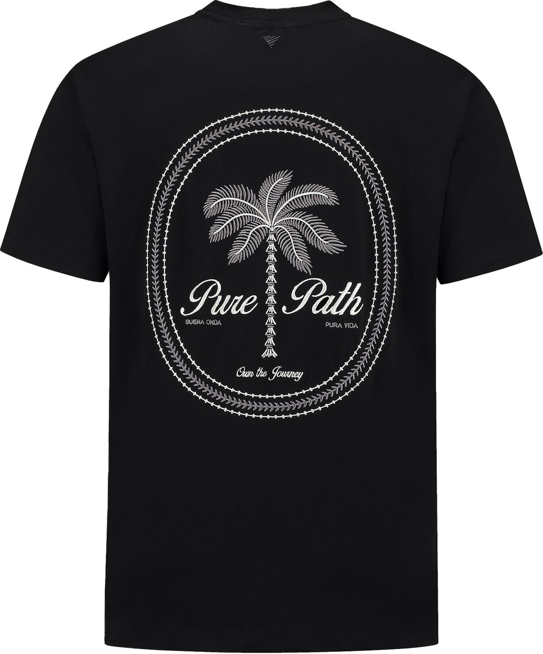 Pure Path Stitched Paradise T-Shirt Zwart Zwart