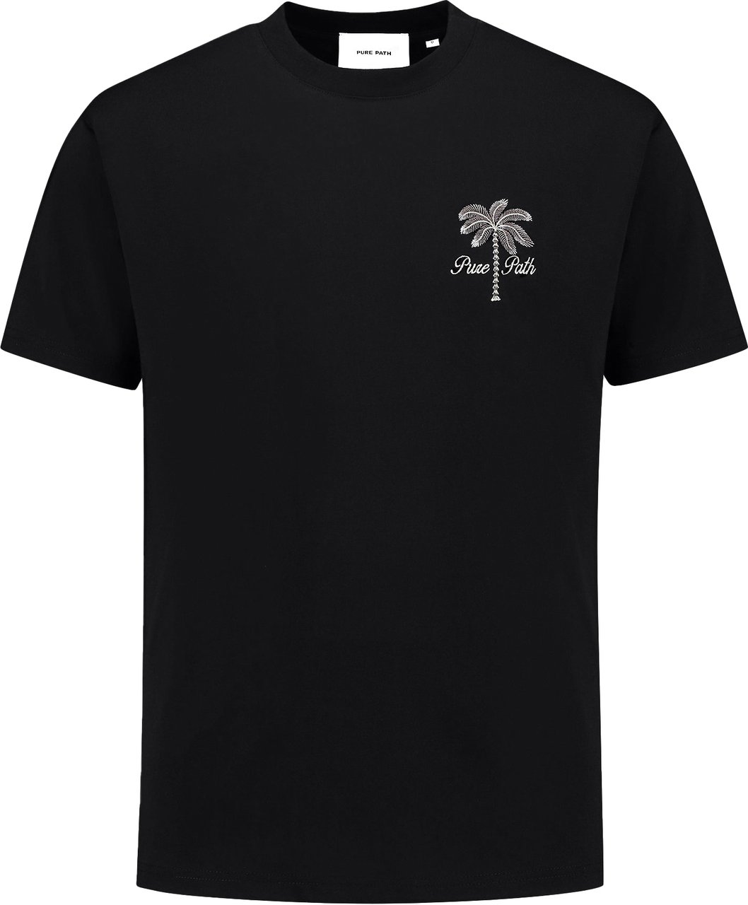 Pure Path Stitched Paradise T-Shirt Zwart Zwart