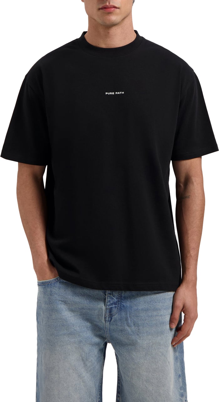 Pure Path Tropical Crest T-Shirt Zwart Zwart
