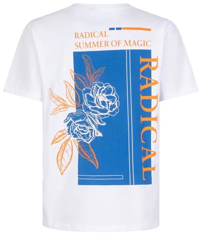 Radical T-shirt flower Wit