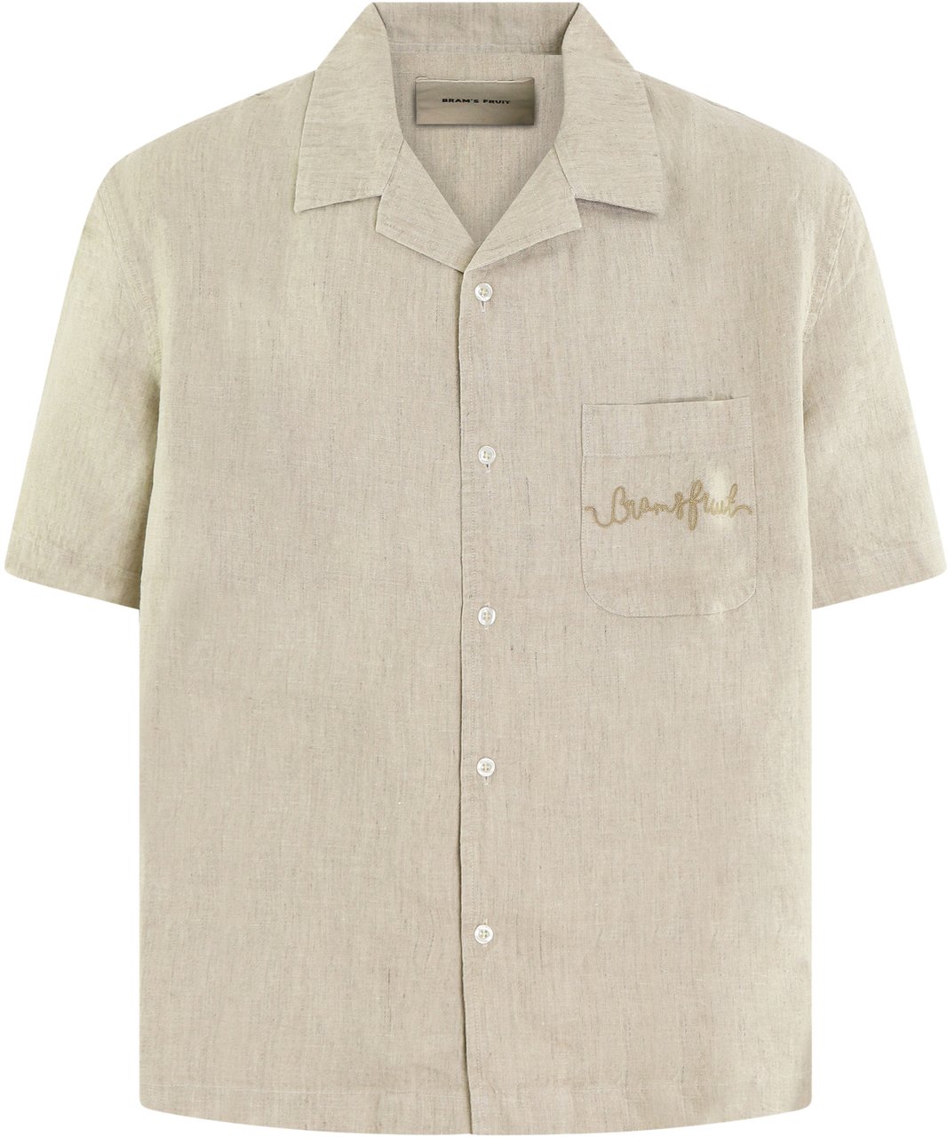 Bram's Fruit Heren Garden Hose Linen Shirt Beige Beige