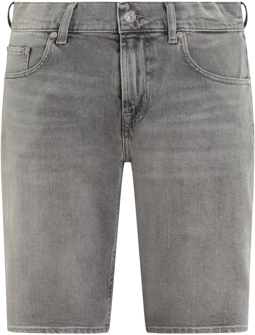 7 For All Mankind Heren Regular Shorts Spin Grijs Grijs