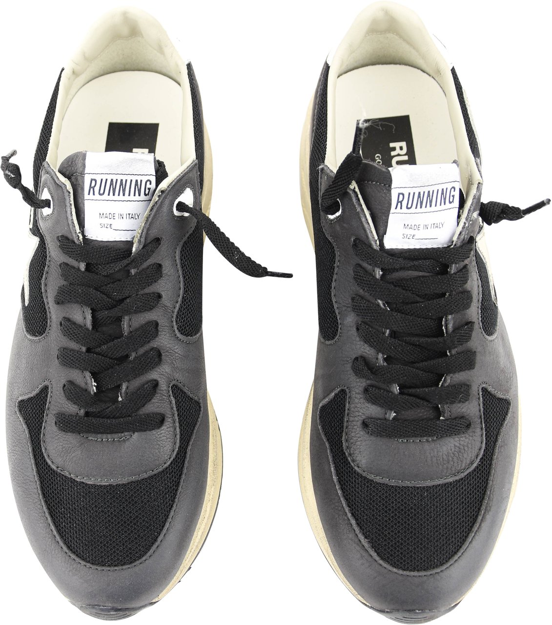 Golden Goose Running Sole Black Grey Beige