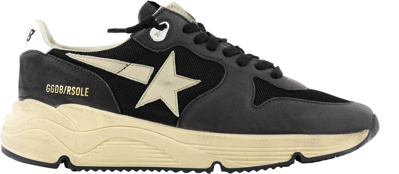 Golden Goose Running Sole Black Grey Beige