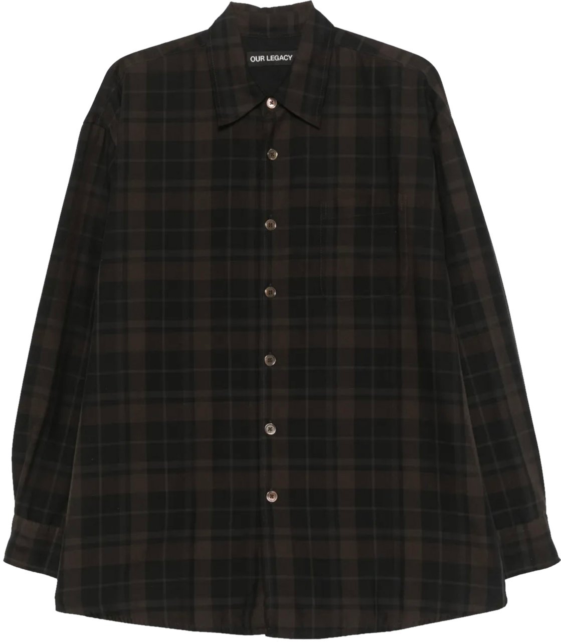 Our Legacy Borrowed Shirt Black Sheer Zwart