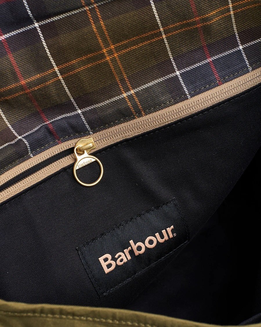 Barbour Sac postier Transport toile vert intérieur tartan UBA0745 GN31 Barbour Homme Groen