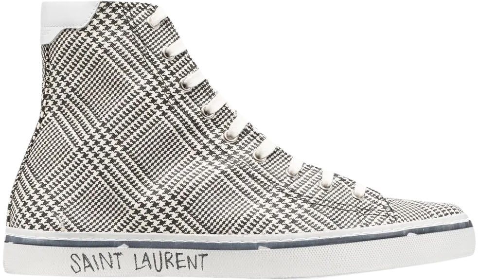 Saint Laurent Malibu Signature Logo Mid-top Sneakers Wit