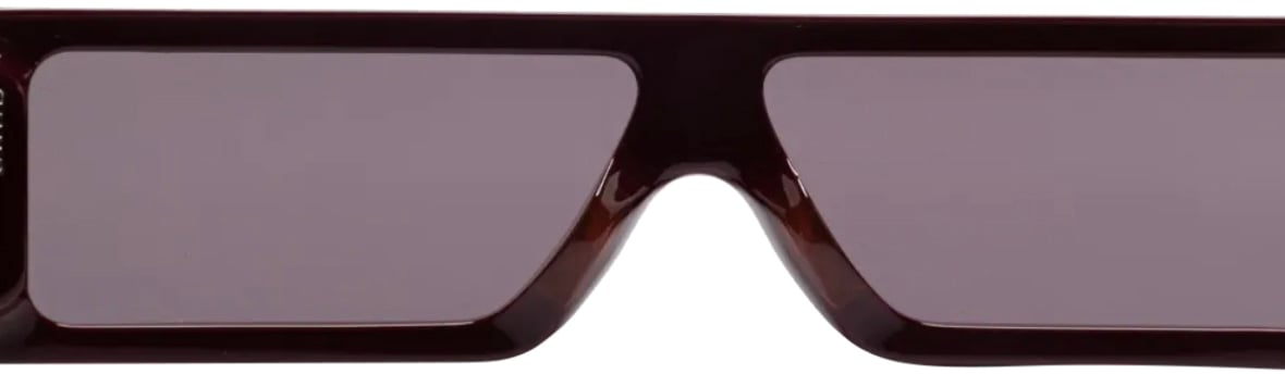 Rick Owens Sunglasses Gethshades Mahogany Temple/blk Lens Rood