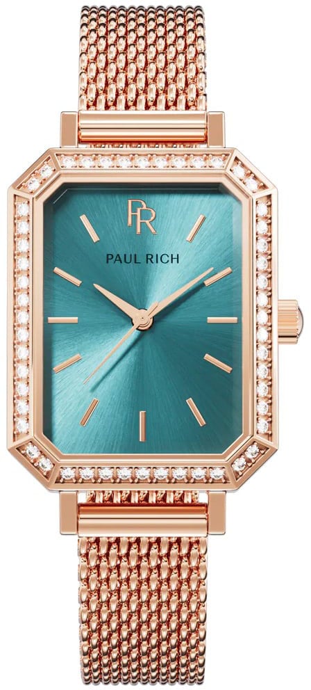 Paul Rich Icon Rose Gold Turqoise ICO07 dameshorloge Blauw