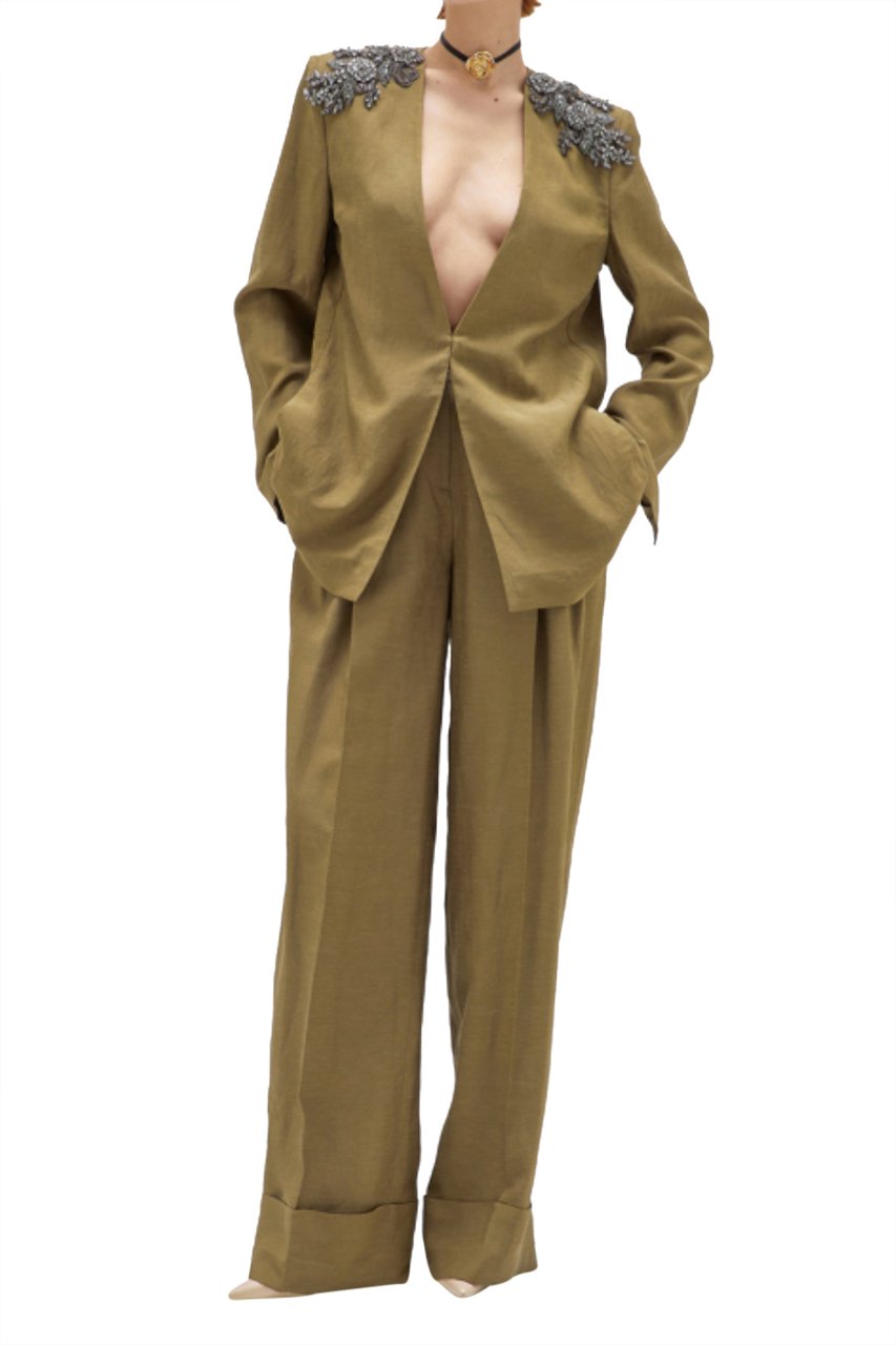 Blugirl Trousers Military Groen