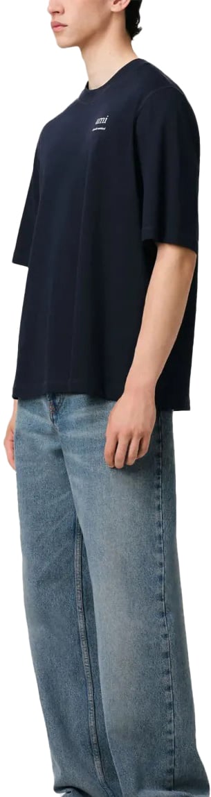 AMI Paris t shirt avec logo Blauw