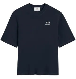 AMI Paris t shirt avec logo Blauw