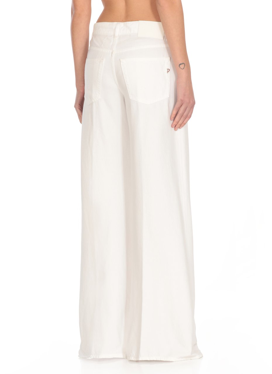 Dondup Trousers White Wit
