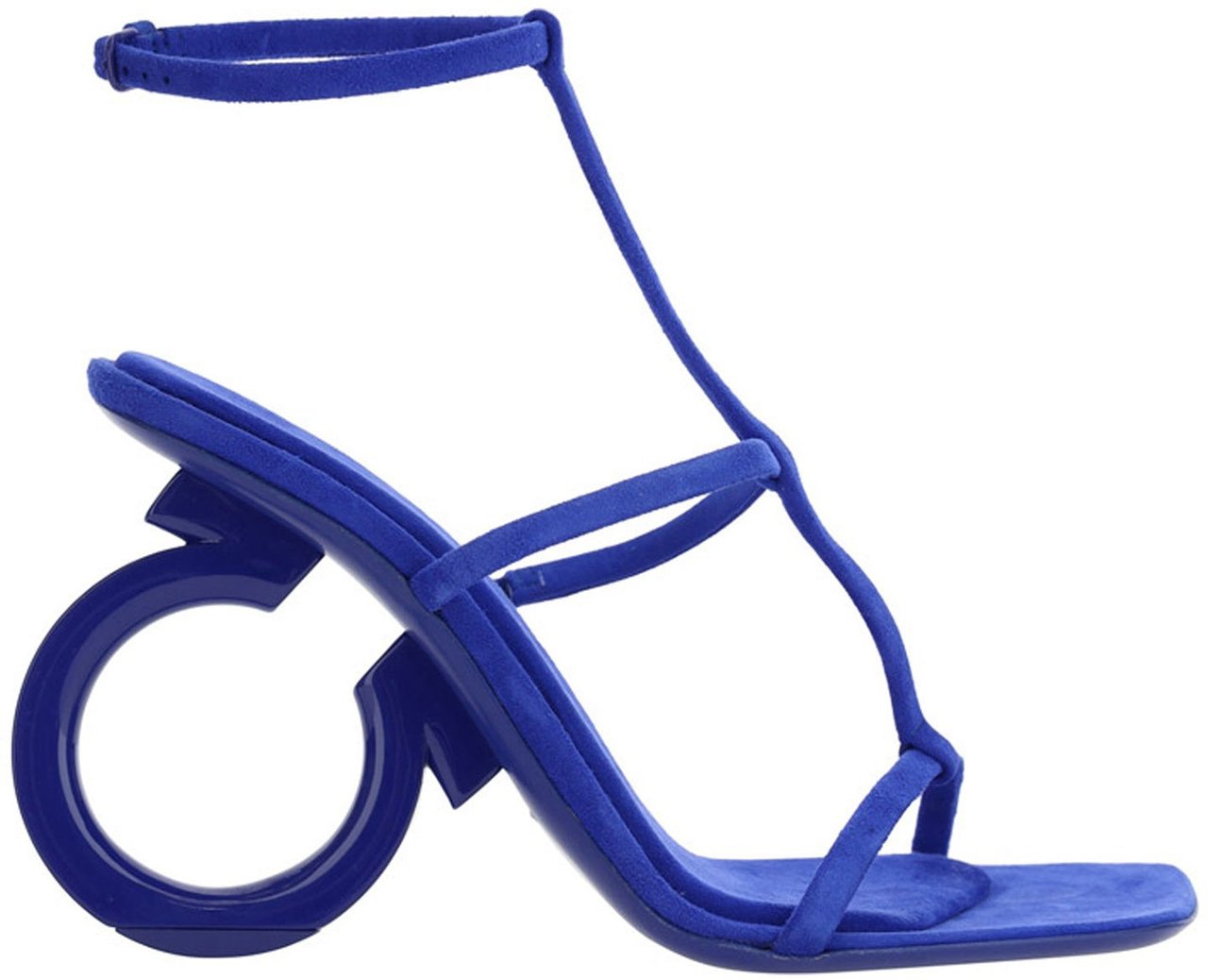 Ferragamo Salvatore Ferragamo Elina Leather Sandals Blauw