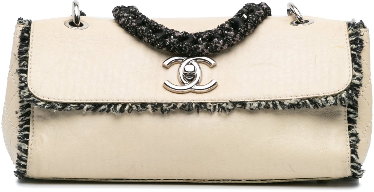 Chanel Lambskin Tweedy Flap Bruin