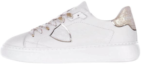 Philippe Model Philippe model temple leather sneakers color white/gold Wit