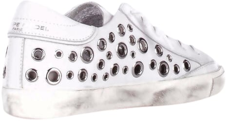 Philippe Model Philippe model prsx low leather sneakers with applied studs Wit