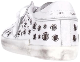 Philippe Model Philippe model prsx low leather sneakers with applied studs Wit